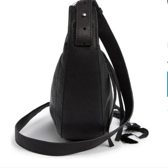 LUCKY BRAND Idah Black Leather Crossbody Bag - Picture 5 of 10